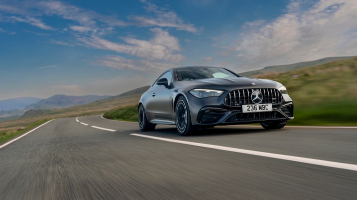 Mercedes-AMG CLE 53 4MATIC+ Coupé Night Edition Premium Plus UK Version 2024. Desktop wallpaper