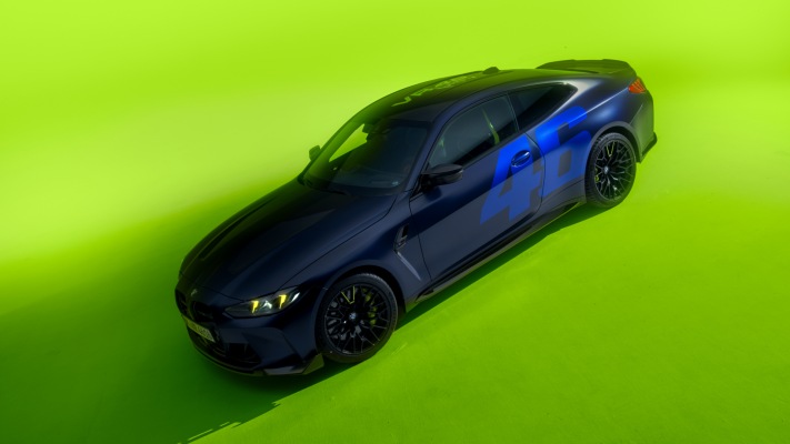 BMW M4 CS VR46 Edition Style 2025. Desktop wallpaper