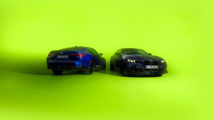 BMW M4 CS VR46 Edition Style 2025. Desktop wallpaper