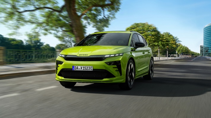 Skoda Enyaq RS 2026. Desktop wallpaper
