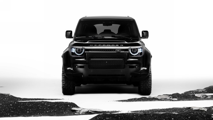 Land Rover Defender Octa Black 2026. Desktop wallpaper