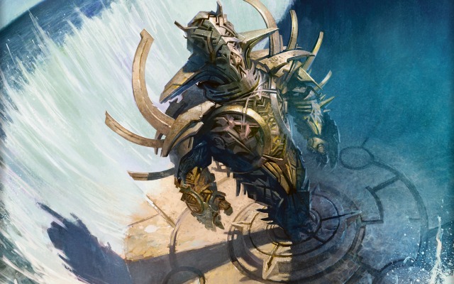 Mirrodin Besieged - Titan Forge. Desktop wallpaper
