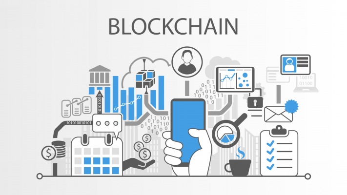 Blockchain. Desktop wallpaper