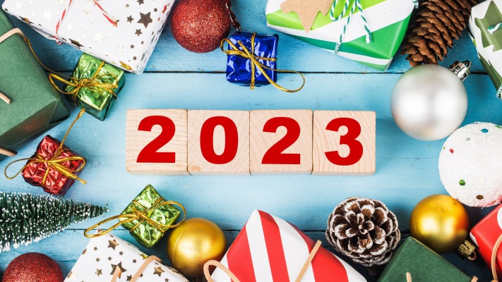 Happy New Year 2023. Desktop wallpaper