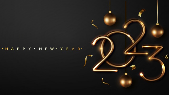 Happy New Year 2023. Desktop wallpaper