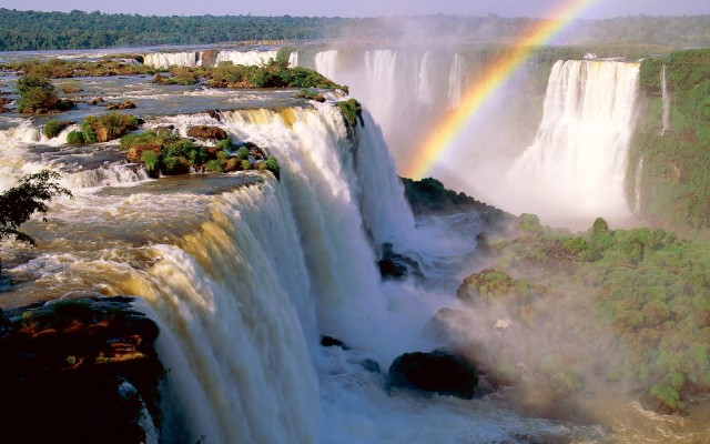 Waterfalls. Desktop wallpaper
