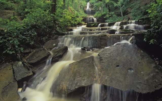 Waterfalls. Desktop wallpaper