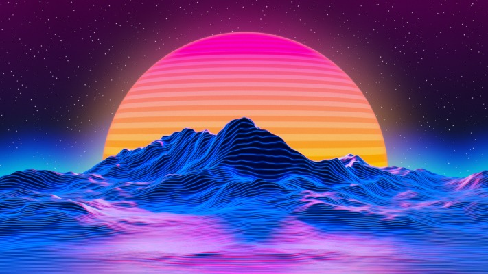 NewRetroWave. Desktop wallpaper