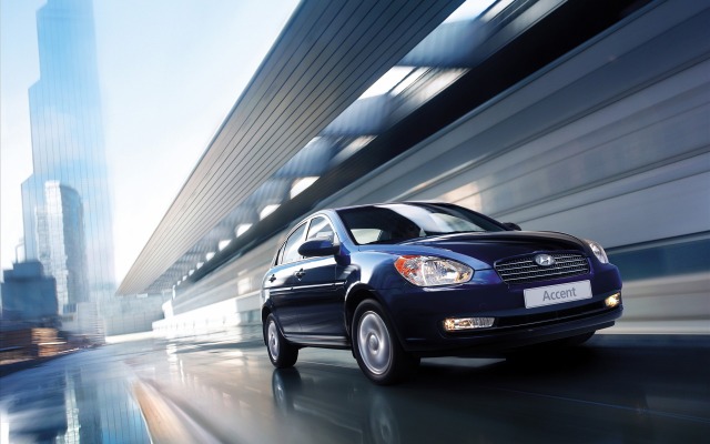 Hyundai Accent 2009. Desktop wallpaper