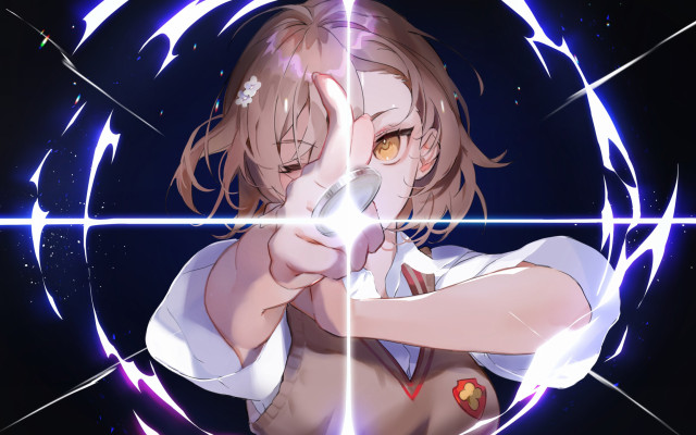 Misaka Mikoto. Desktop wallpaper