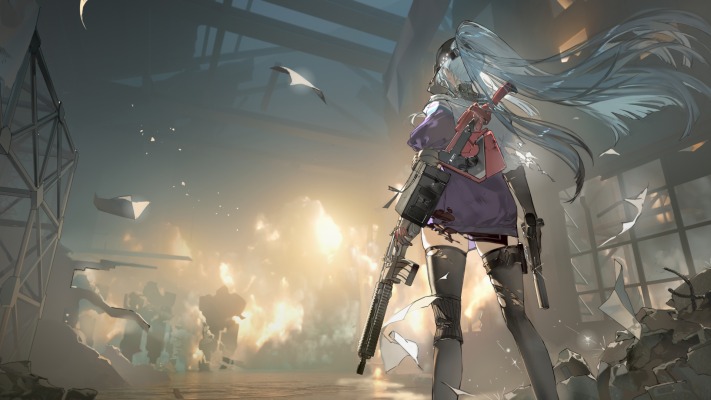 HK416. Desktop wallpaper
