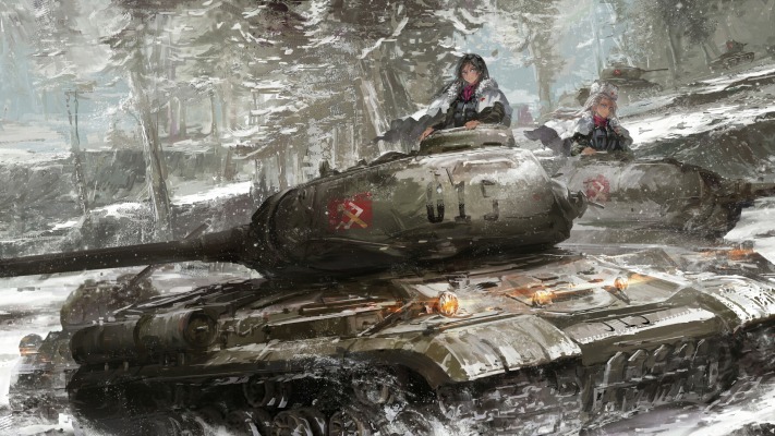 Girls und Panzer. Desktop wallpaper