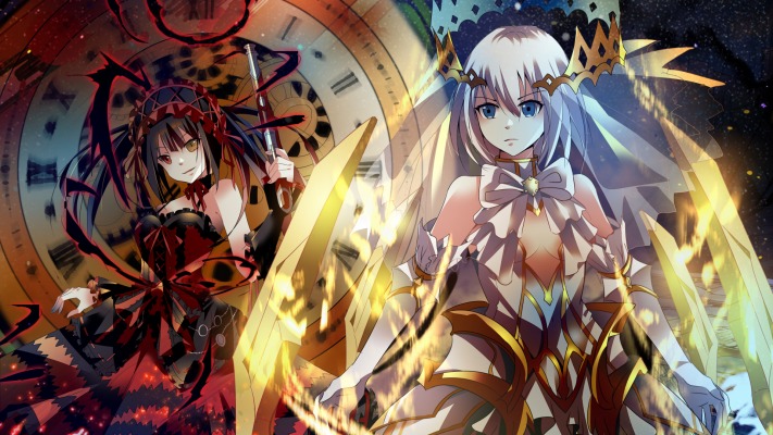 Kurumi Tokisaki & Origami Tobiichi. Desktop wallpaper