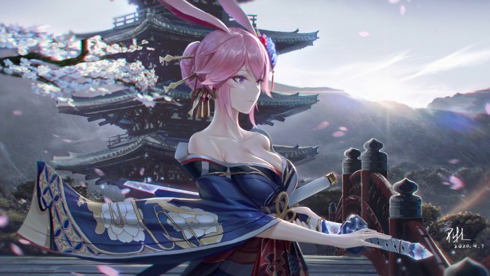 Yae Sakura. Desktop wallpaper