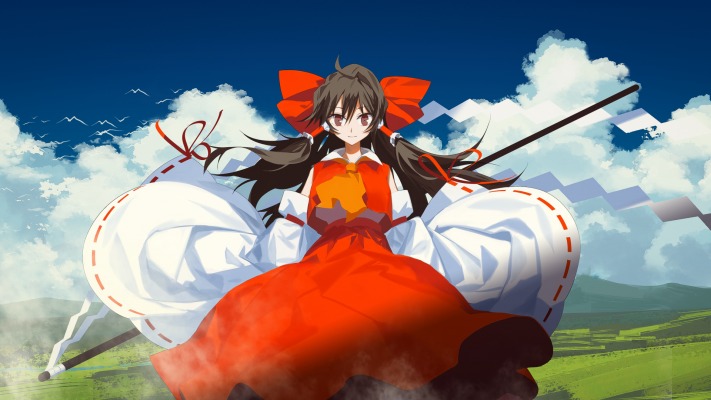 Reimu Hakurei. Desktop wallpaper