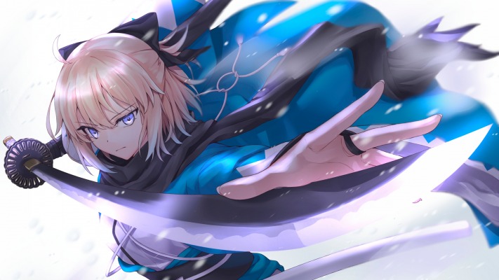Okita Souji. Desktop wallpaper