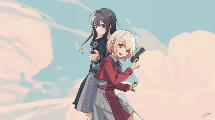 Lycoris Recoil. Desktop wallpaper