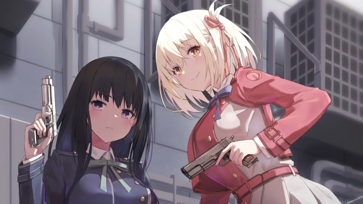 Takina Inoue & Chisato Nishikigi. Desktop wallpaper