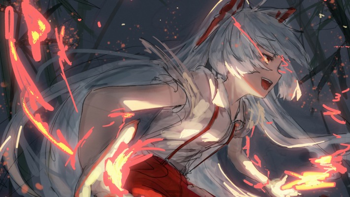 Fujiwara no Mokou. Desktop wallpaper