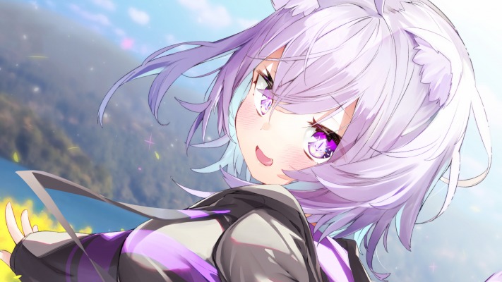Nekomata Okayu. Desktop wallpaper