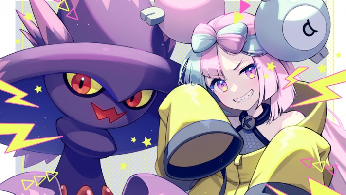 Mismagius & Iono. Desktop wallpaper