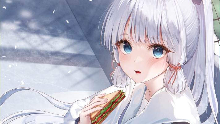 Kamisato Ayaka. Desktop wallpaper