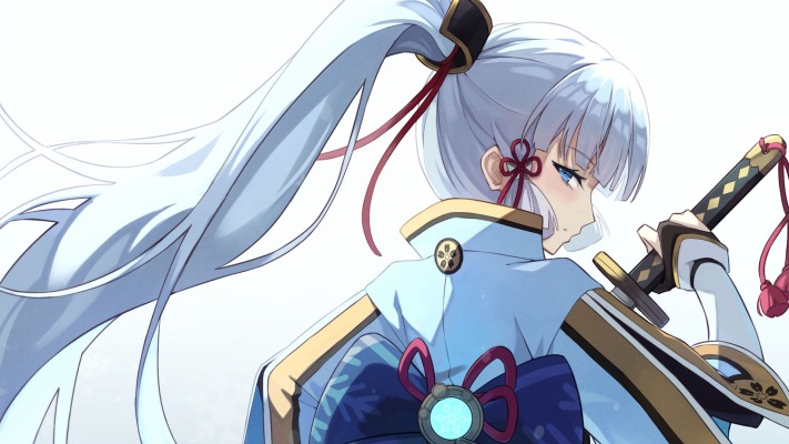 Kamisato Ayaka. Desktop wallpaper