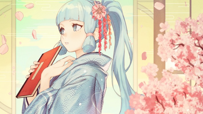 Kamisato Ayaka. Desktop wallpaper