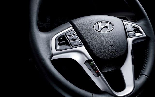 Hyundai Accent 2014. Desktop wallpaper