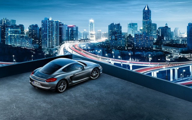 Porsche Cayman 2015. Desktop wallpaper
