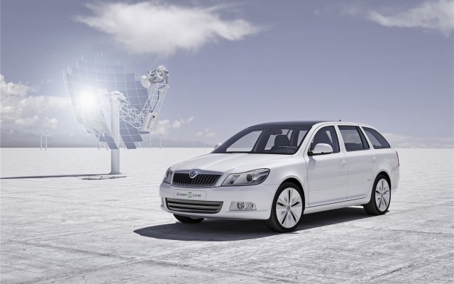 Skoda Octavia Green E Line Concept 2010. Desktop wallpaper