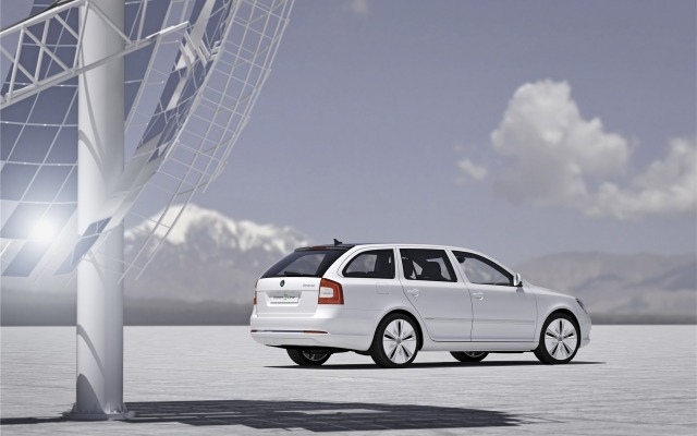 Skoda Octavia Green E Line Concept 2010. Desktop wallpaper
