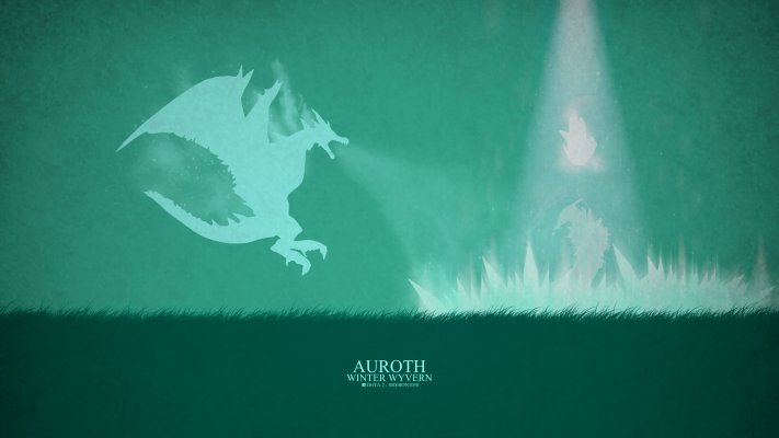 Winter Wyvern. Desktop wallpaper
