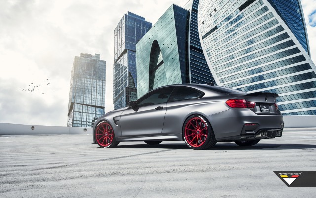 BMW M4 Vorsteiner F8X Frozen Gray 2016. Desktop wallpaper