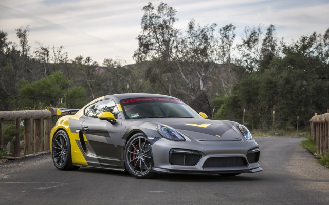 Porsche Cayman GT4 Vorsteiner 2016. Desktop wallpaper