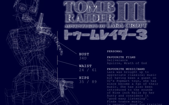 Tomb Raider 3: Adventures of Lara Croft. Desktop wallpaper