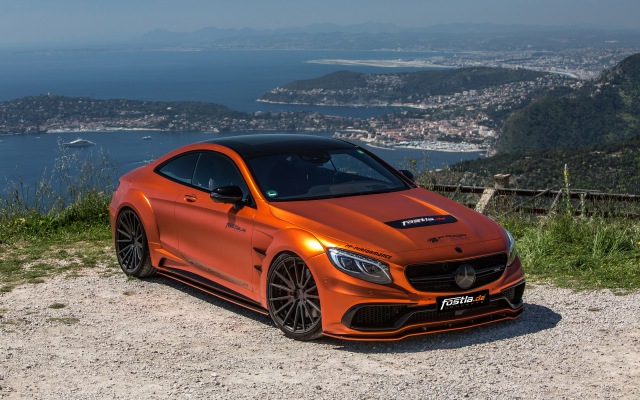 Mercedes-AMG S 63 Coupe V8-Biturbo Fostla.de 2017. Desktop wallpaper