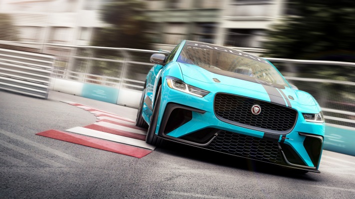 Jaguar I-PACE eTrophy 2018. Desktop wallpaper