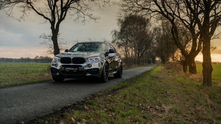 BMW X6 Fostla.de M50d 2018. Desktop wallpaper