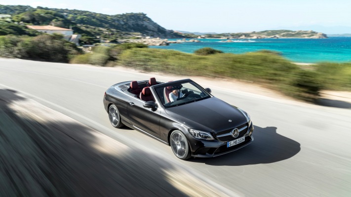 Mercedes-Benz C-Сlass Cabriolet 2019. Desktop wallpaper