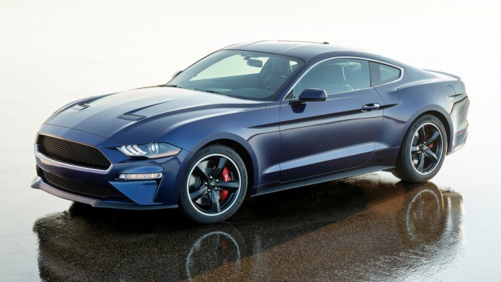Ford Mustang Kona Blue 2019. Desktop wallpaper