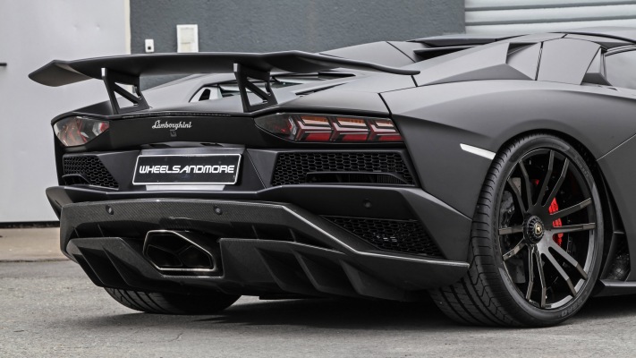 Lamborghini Aventador Wheelsandmore 2018. Desktop wallpaper