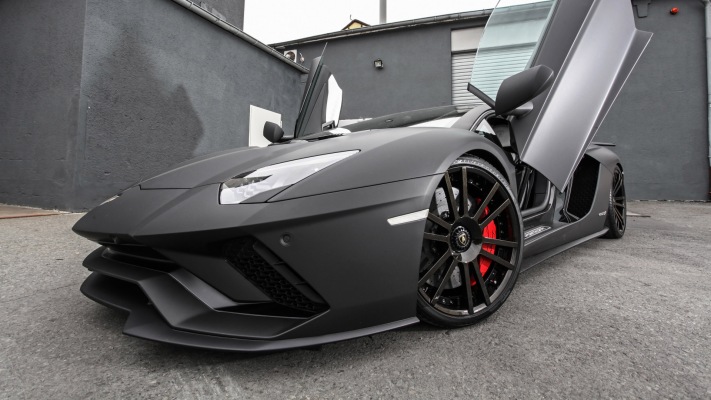 Lamborghini Aventador Wheelsandmore 2018. Desktop wallpaper