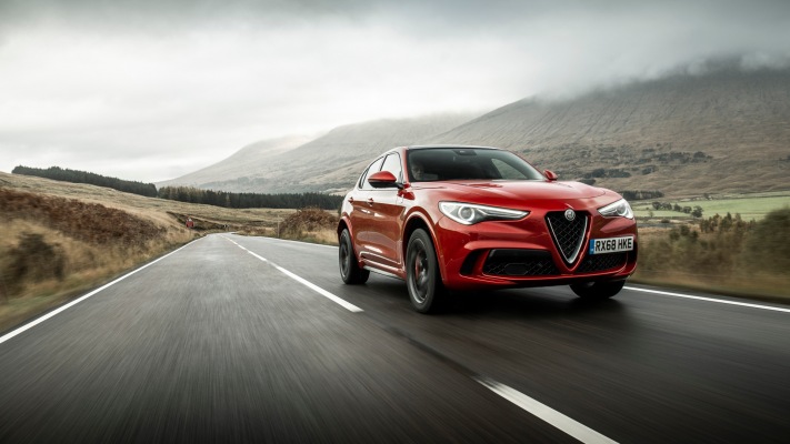 Alfa Romeo Stelvio Quadrifoglio 2018. Desktop wallpaper