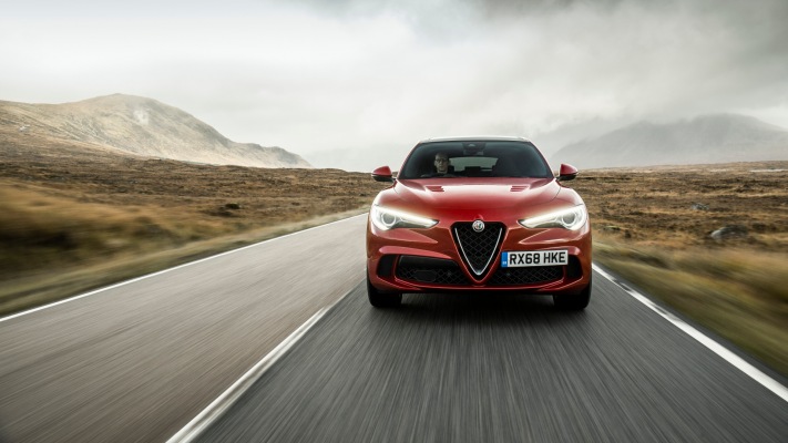 Alfa Romeo Stelvio Quadrifoglio 2018. Desktop wallpaper