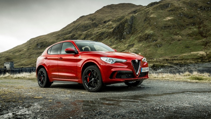 Alfa Romeo Stelvio Quadrifoglio 2018. Desktop wallpaper