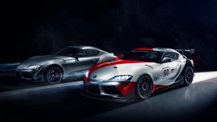 Toyota GR Supra GT4 Concept 2019. Desktop wallpaper