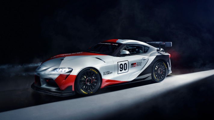 Toyota GR Supra GT4 Concept 2019. Desktop wallpaper