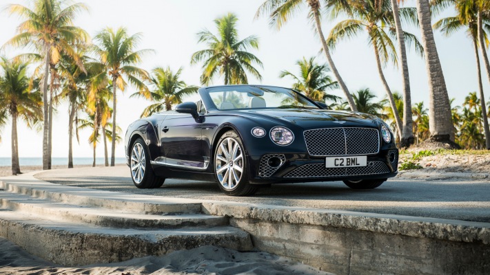Bentley Continental GT Convertible V8 2019. Desktop wallpaper