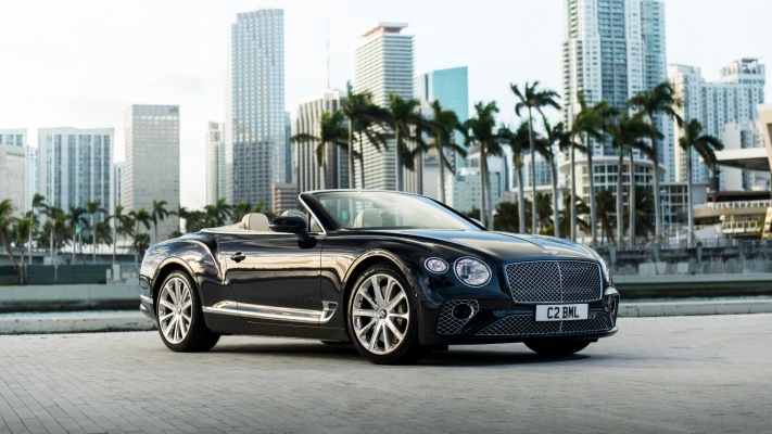 Bentley Continental GT Convertible V8 2019. Desktop wallpaper